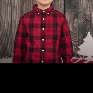 Boy’s red/black button down shirt